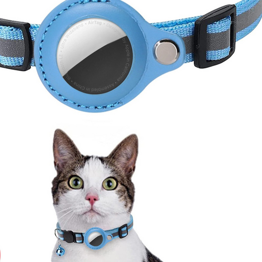 Pet Airtag Cat Collar Anti-loss Positioning Tracking Kitten Reflective Bell Neck Ring